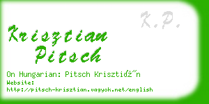 krisztian pitsch business card